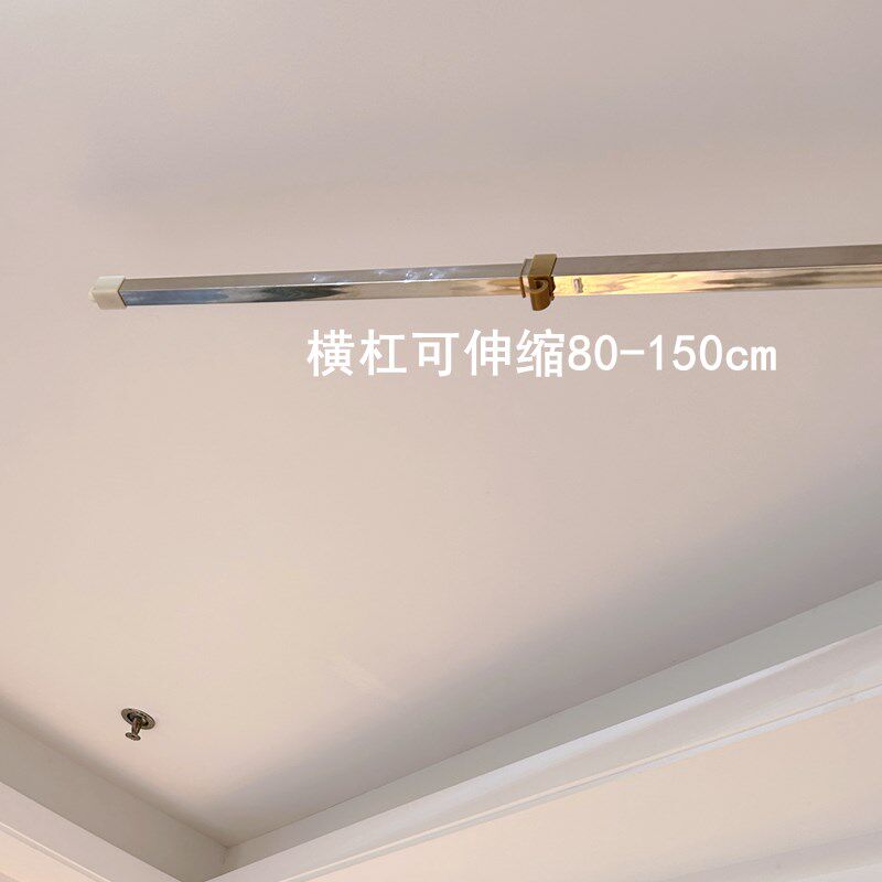 单独不锈钢吊顶蚊帐支架天地杆加粗加厚免安装圆顶家用卧室落地