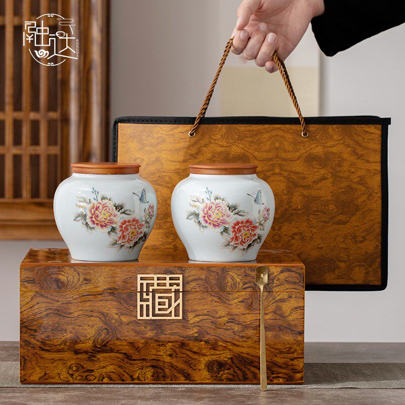 中式高档茶叶罐礼盒装空盒包装盒空礼盒国风红茶普洱金骏眉定制