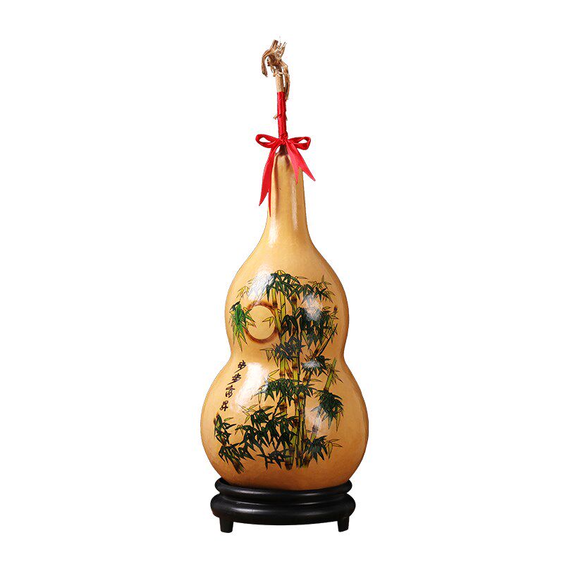 天然大葫芦摆件手工烙画彩绘雕刻工艺品客厅玄关办公礼品节日赠送