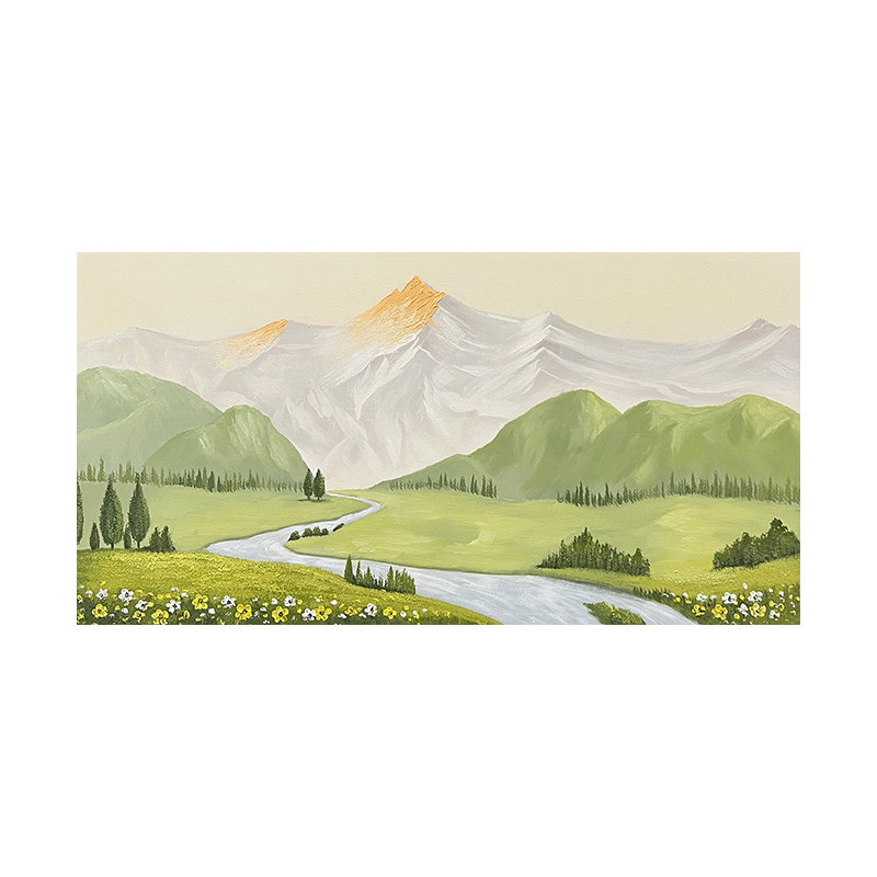 FT.ART大芬油画村客厅装饰画《金秋满田》手绘抽象沙发背景墙挂画