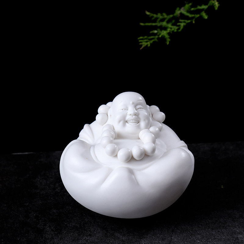 不倒翁  创意陶瓷招财弥勒佛大肚笑佛桌面有趣可爱家居装饰品摆件