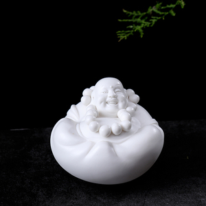 不倒翁  创意陶瓷招财弥勒佛大肚笑佛桌面有趣可爱家居装饰品摆件