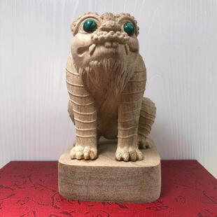 香樟木桧木雕刻虎爷将军虎神实木摆件家居玄关寺庙供奉装饰工艺品