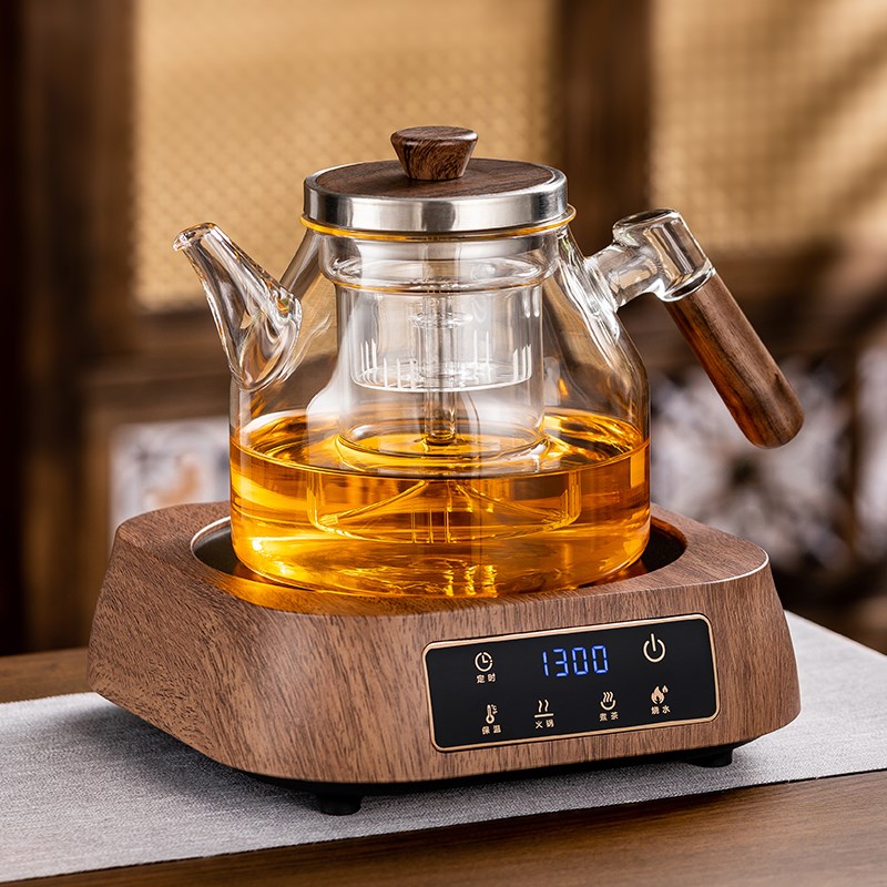 戈米蒸煮茶壶电陶炉加热玻璃壶家用茶具全自动小型围炉煮茶器套装