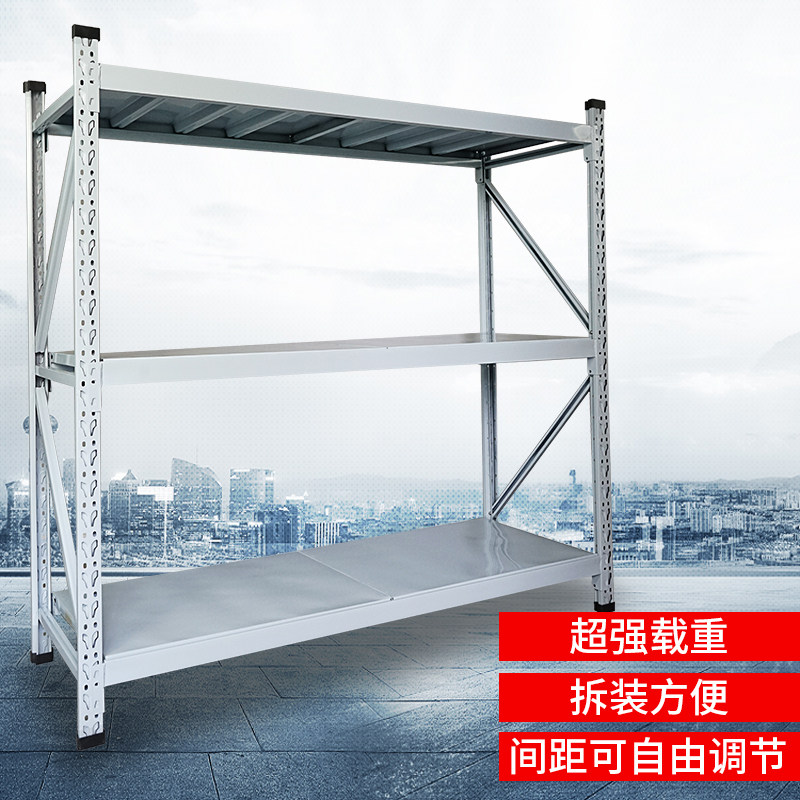 黑色货架置物架多层仓储仓库货架展示架超市家用鞋架角钢铁架子