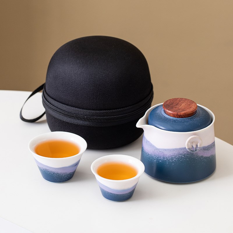 便携式旅行茶具小套装手抓泡茶壶茶杯子单个人专用简易露营快客杯
