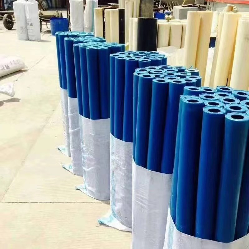 耐磨pe塑料mc黑色蓝色尼龙空心棒管硬pa66尼龙管套筒衬套加工定制