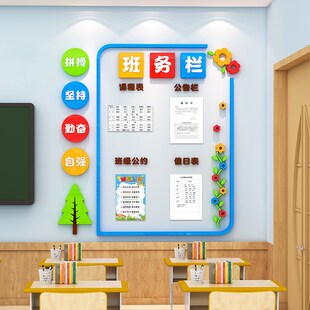 班级之星墙贴3d每周进步表扬评比栏文化墙布置创意中小学教室装饰