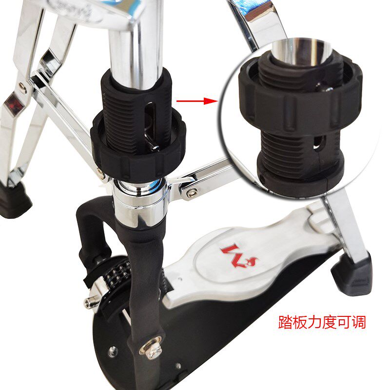 MES双腿踩镲架H-500镲片支架Hi-Hat架子鼓踩架踏板力度可调