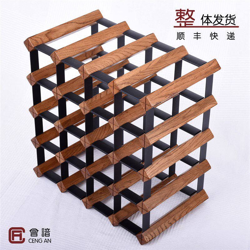 酒架红酒实木橡木餐厅创意客厅木质红酒架定制订制葡萄酒架轻奢