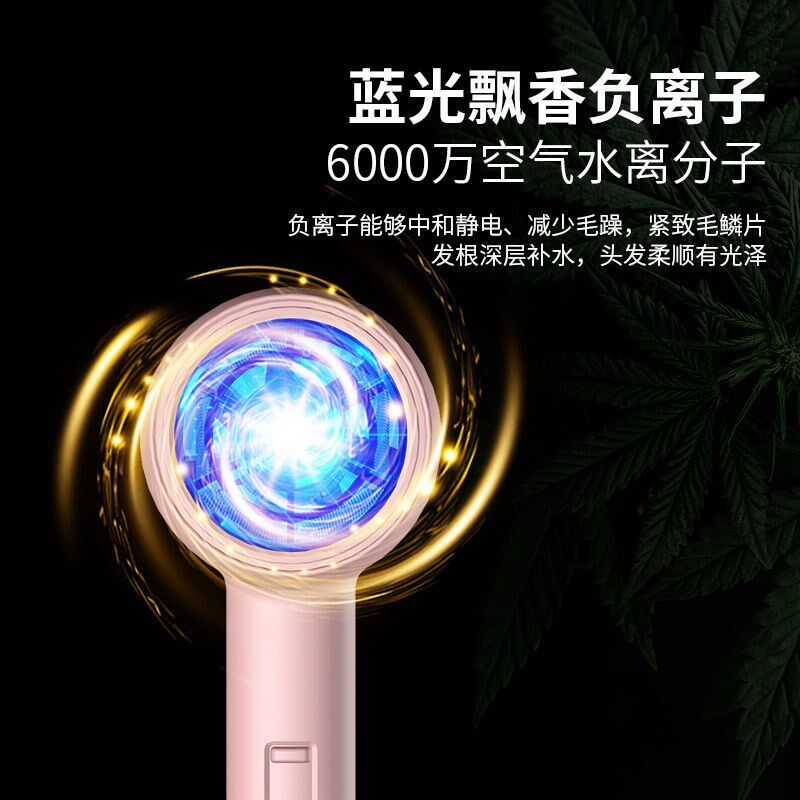 欧比佳电吹风机学生宿舍大功率500W发廊蓝光离子护发风筒小型可爱