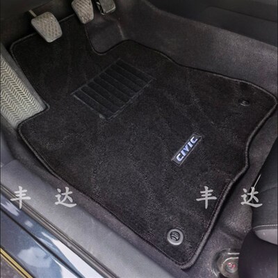思铭脚垫7891011代思域地毯EG七八十代思域丝绒面毛地毡EK3脚踏垫