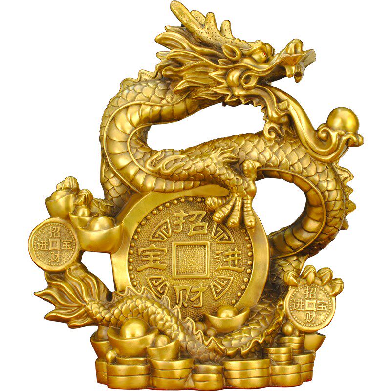 铜龙摆件纯铜青龙位招财进宝五爪金龙东南补角办公室装饰吉祥物