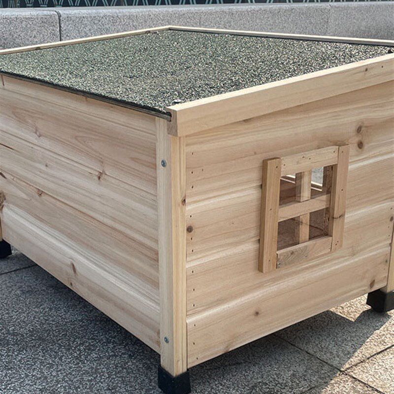 猫窝户外户外实木猫别墅四季通用猫屋防雨遮阳家用流浪猫笼猫舍