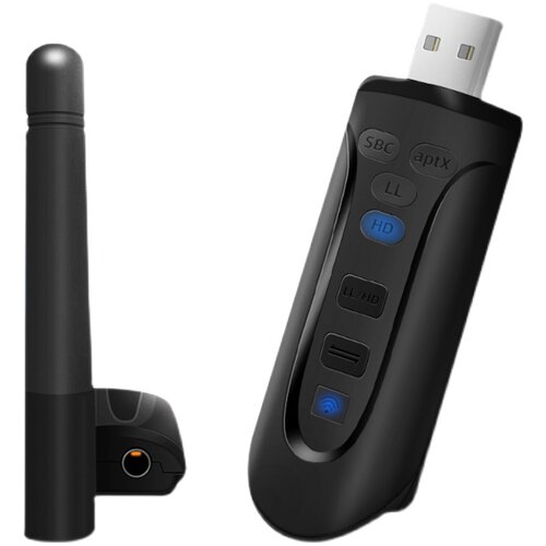 高清USB蓝牙音频发射器5.3语音aux无线适配aptX Adaptive免驱车载