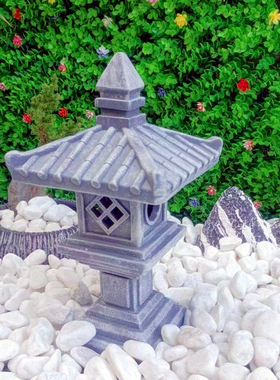 中式庭院摆件仿石灯笼复古宫灯室内景观花园假山造景装饰工艺品