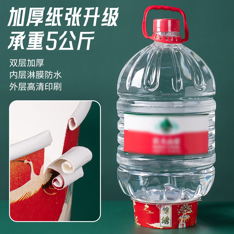 一次性牛皮纸碗圆形水果沙拉碗打包盒加厚餐盒带盖卤肉饭外卖纸碗