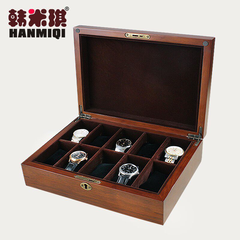 美国白橡手表盒收纳盒木质首饰手串收集家用展示木盒表箱手表收藏