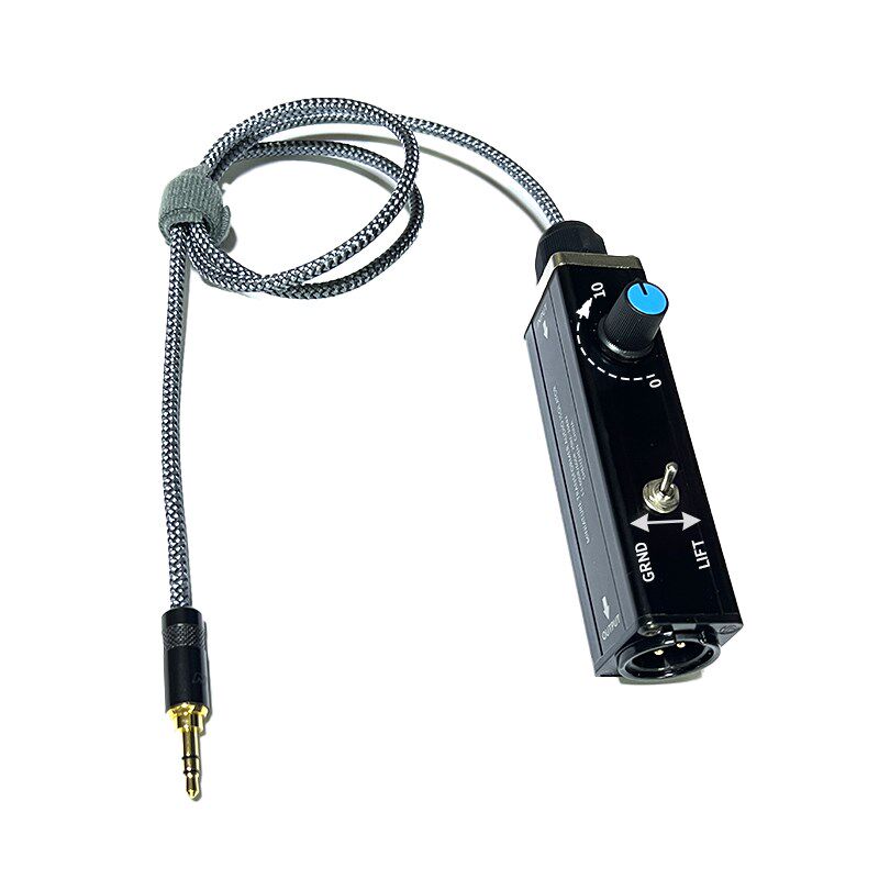 音频隔离器3.5转卡侬消除电流声音响噪音共地隔离带调节音量控制