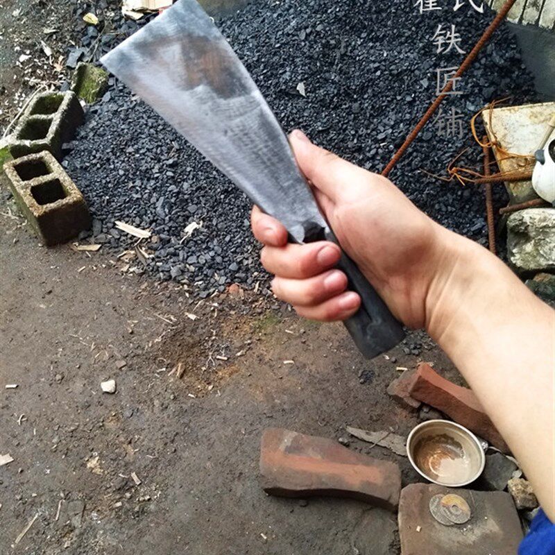 瞿氏铁匠铺篾匠篾刀分篾刀破篾刀边钢工艺分篾工具一体锻打而成的