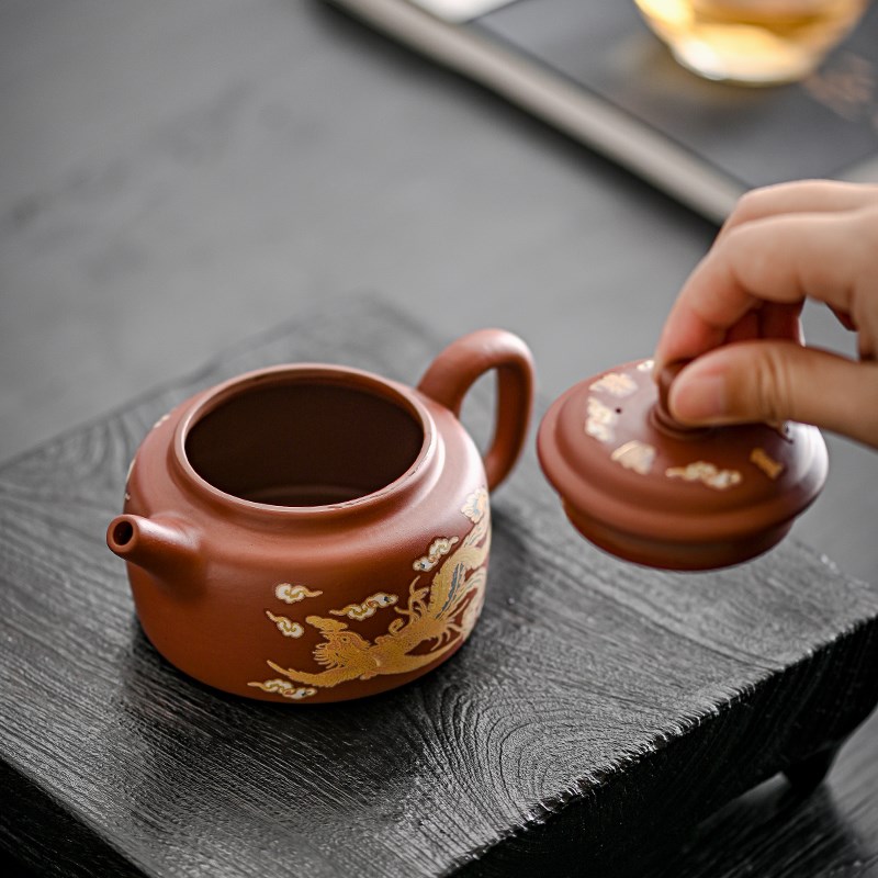张老师遇热变色紫砂凤鸣德钟茶壶功夫茶具家用冲茶泡茶器礼盒包装