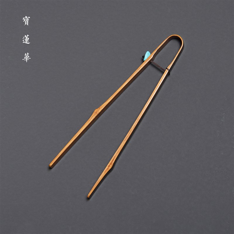 创意一体竹茶夹茶叶夹 廖一男制作 茶道清理竹夹茶渣夹子茶零配件
