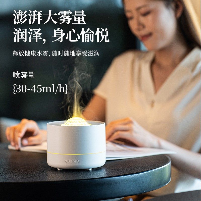 创意星空投影香薰机桌面插电大雾量无水断电七彩气氛灯加湿器礼物