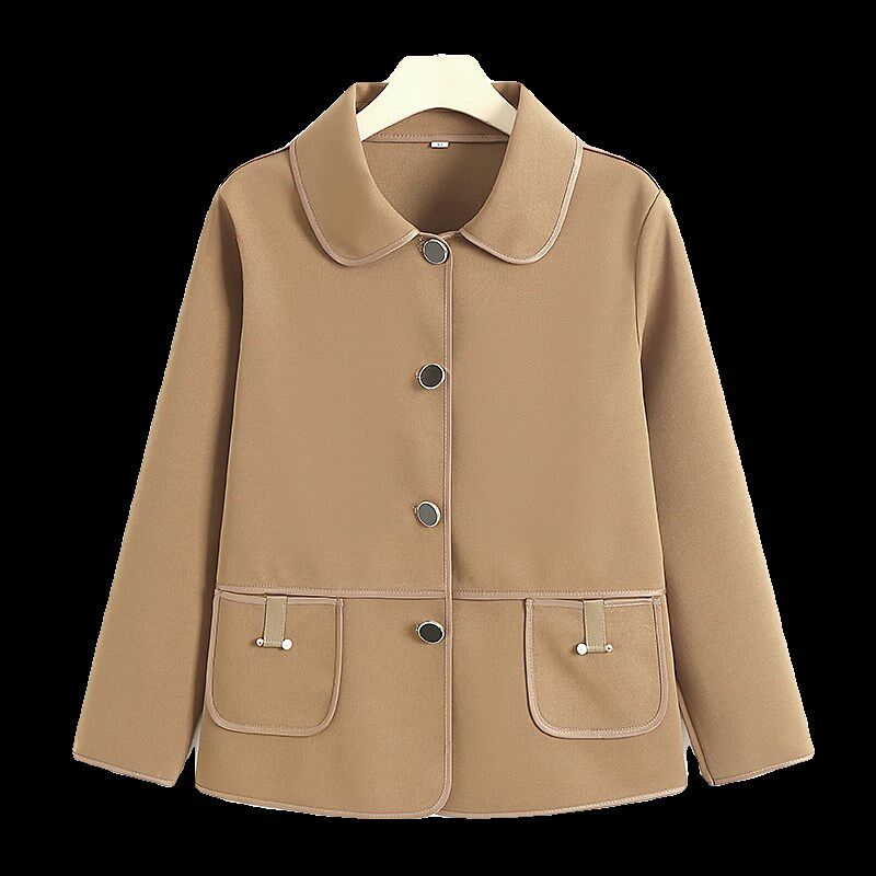 妈妈春装短外套女2024新款洋气中老年人春秋气质宽松夹克上衣薄款