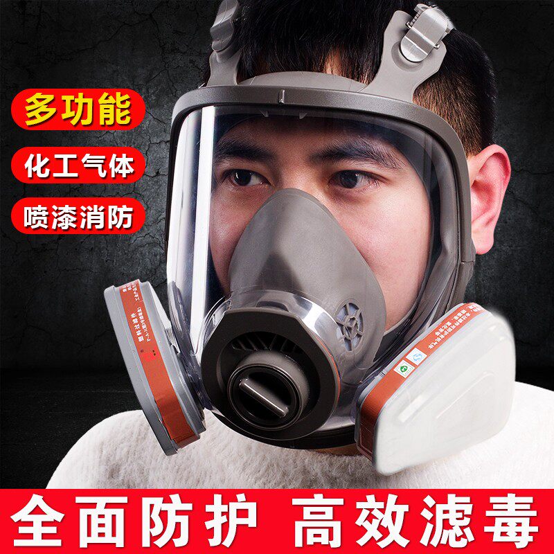 多功能防毒面具化工气体防尘防飞溅油漆氨气甲醛消防防护全面罩