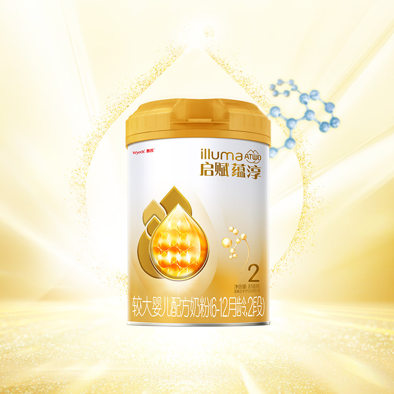 官方旗舰店】新加坡惠氏启赋蕴淳2段6-12月新生婴儿配方奶粉810g