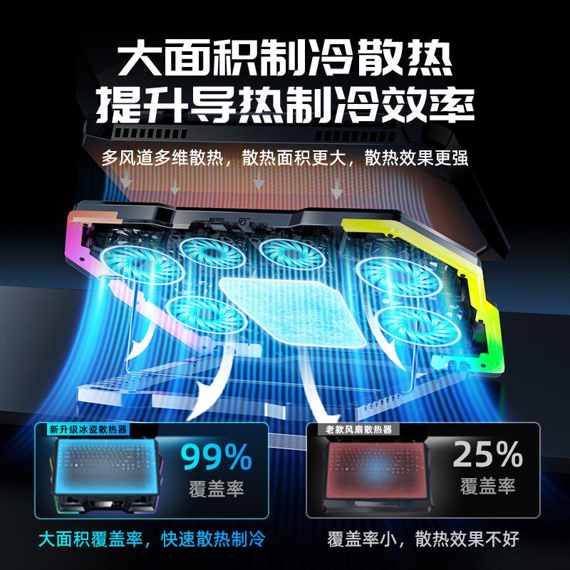 适用华硕天选6pro5笔记本电脑散热器支架底座半导体制冷无畏16灵
