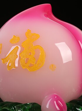生日寿桃摆件工艺品父母老人祝寿礼物仙桃摆件送长辈大寿贺寿礼品