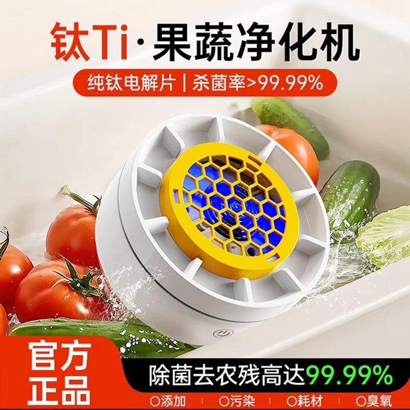 全自动果蔬食材净化机钛片果蔬清洗机器多功能水果肉类洗菜机家用