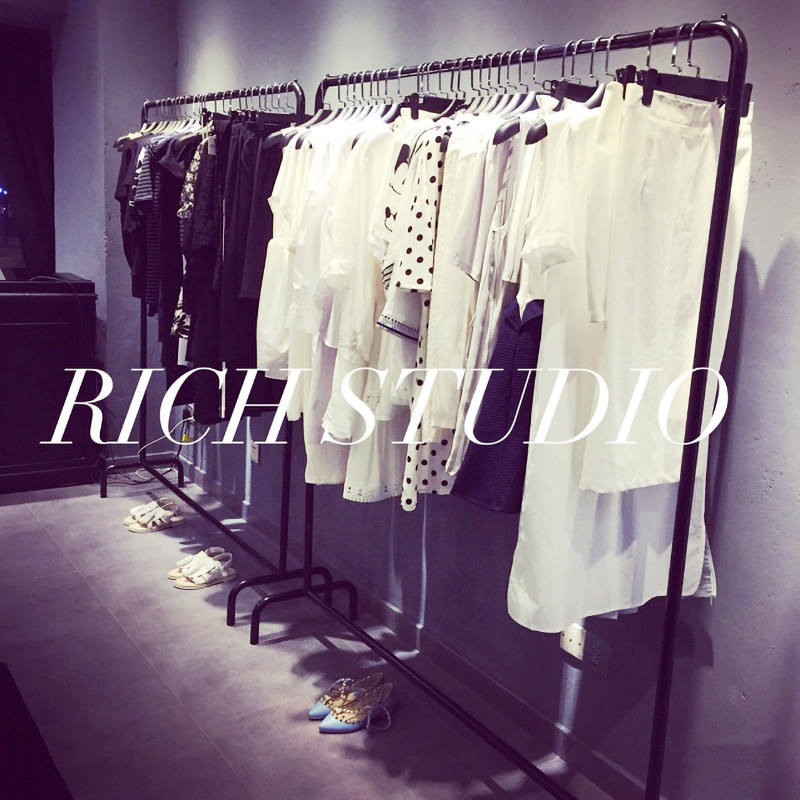 服装店展示架落地式铁艺挂衣服架女装店陈货架列高档礼服婚纱架子