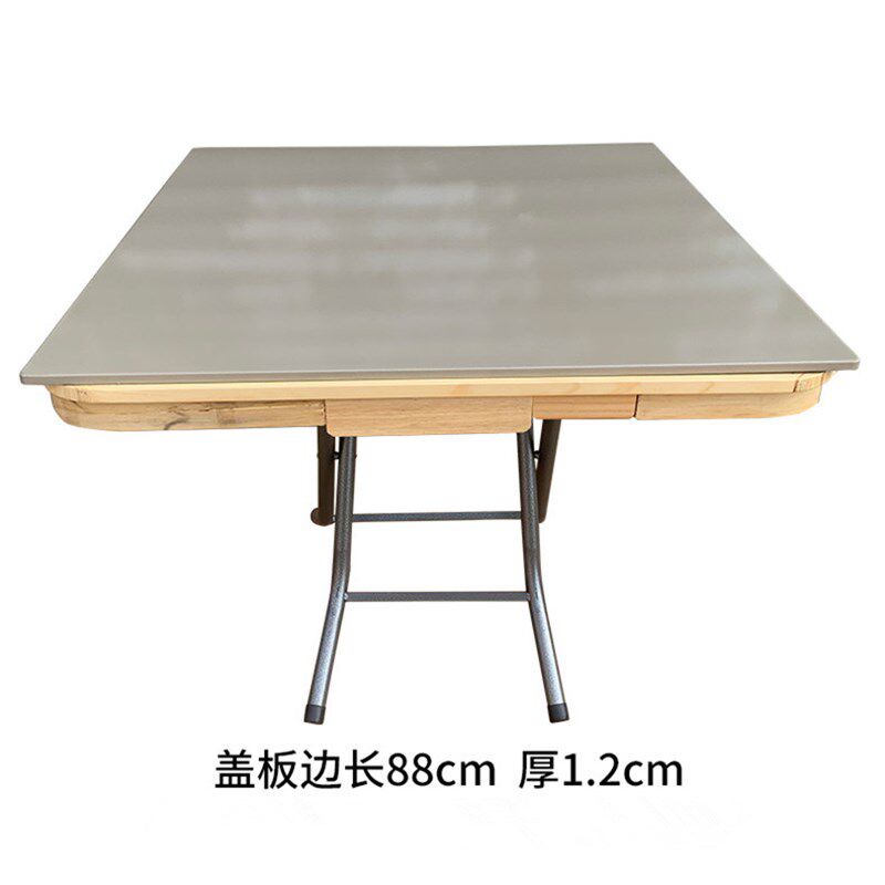 包邮简易麻将桌 手动实木象棋桌家用加板折叠餐桌中式居家娱乐桌