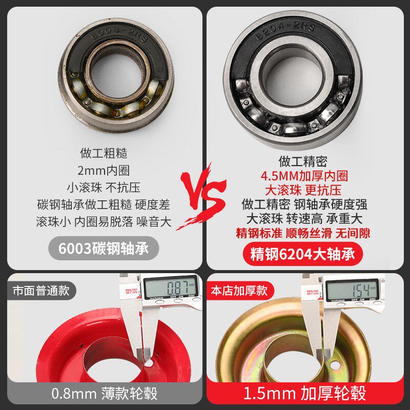 充气万向轮14寸12寸打气轮胎橡胶脚轮滑轮手推车静音重型轮子