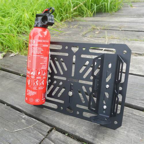 电摩车载水杯架电瓶车灭火器支架山地自行车水壶架摩旅护杠防震架