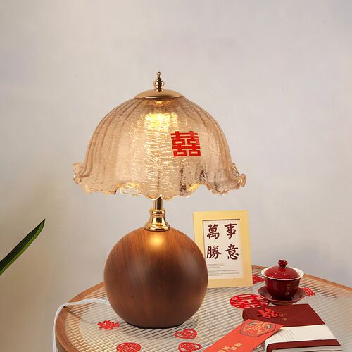 新婚长明灯一对床头灯卧室复古喜庆结婚台灯陪嫁礼物礼品送新娘