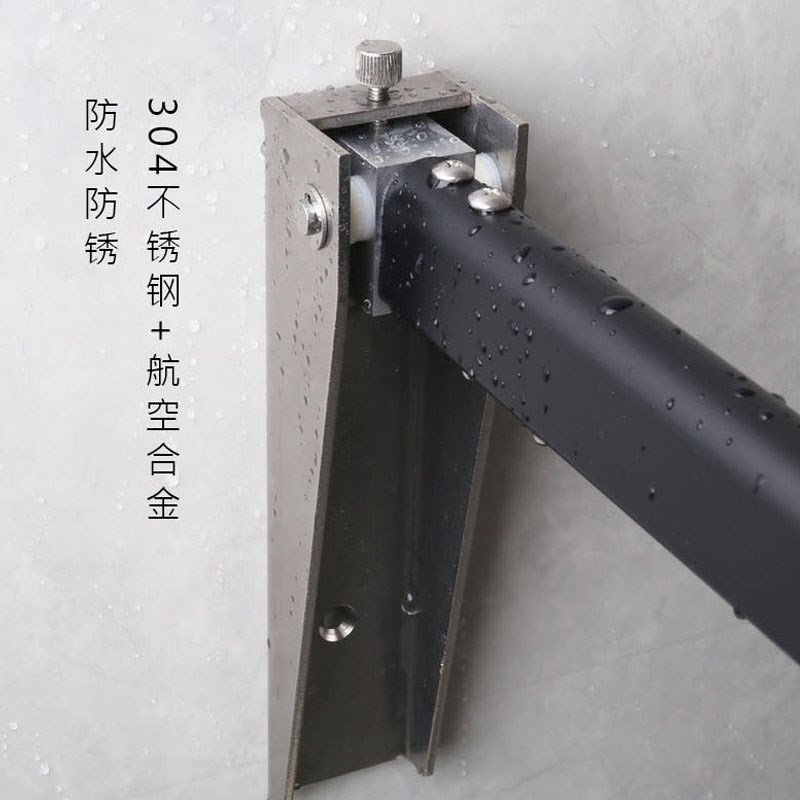 L型浴帘转角三侧磁吸双开隐藏式折叠弧形直角轨道高级防水浴帘
