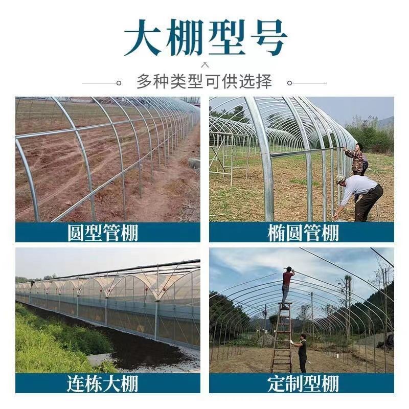 温室大棚骨架钢管养殖种植家用全套猪鸡舍钢架连栋配件简易蔬菜棚