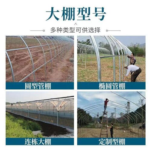 温室大棚骨架钢管养殖种植家用全套猪鸡舍钢架连栋配件简易蔬菜棚