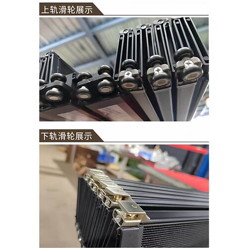 金刚网折叠纱门推拉式隐形防蚊铝合金防盗新款阳台入户伸缩纱窗门