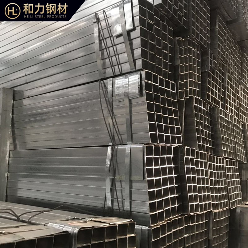 热镀锌方管空心方管100*100方管黑方钢方通Q235扁管矩形管