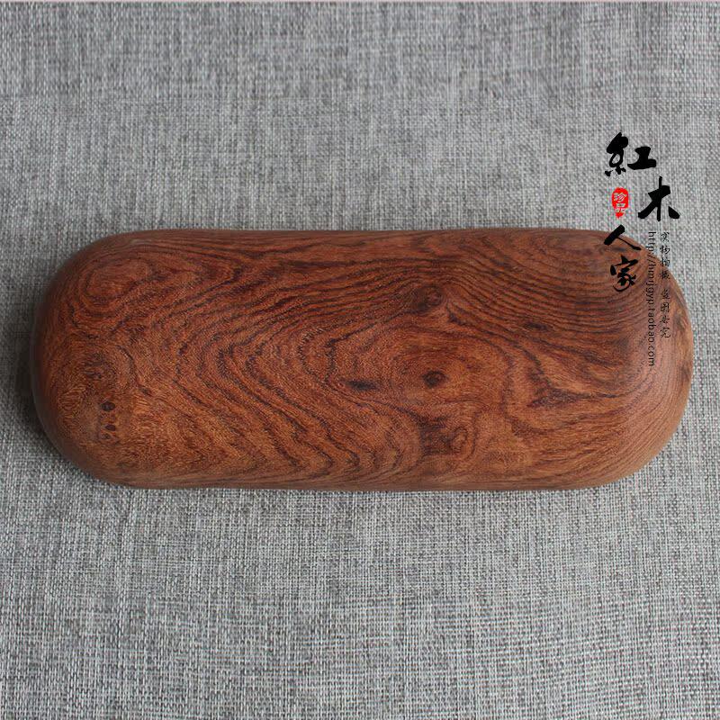 老中医推荐红木缅甸花梨实木凉保健护颈椎硬木脉枕头原木清香无漆