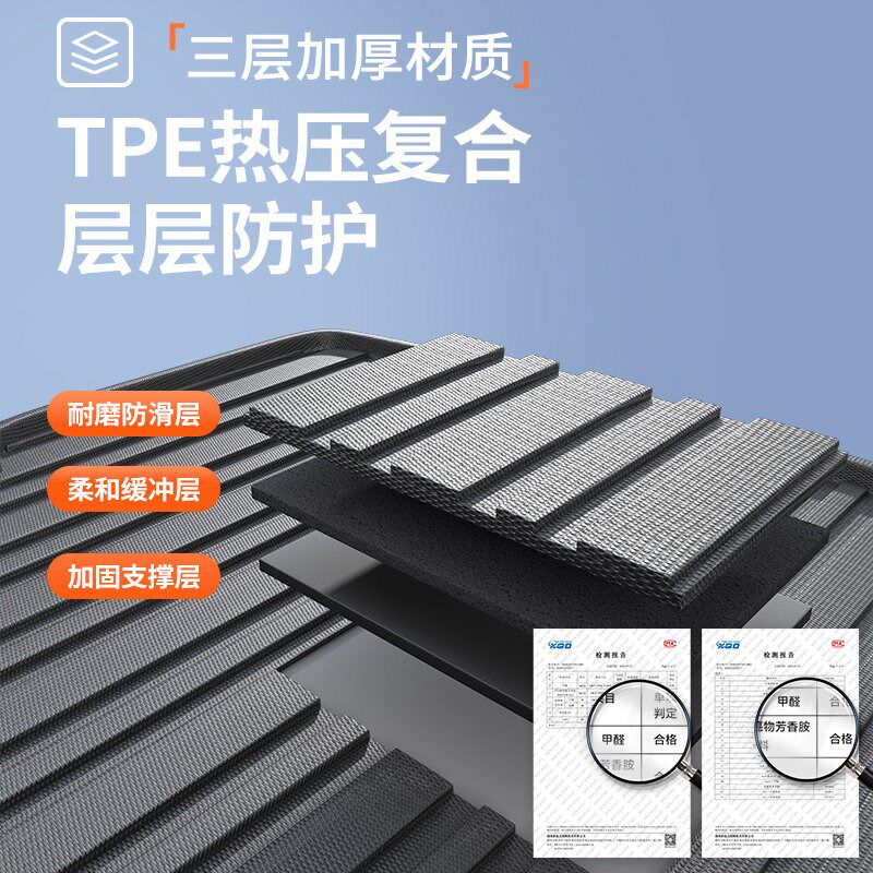 TPE汽车后备箱垫专用2025新老款车后背箱垫防脏高边防水尾箱垫子