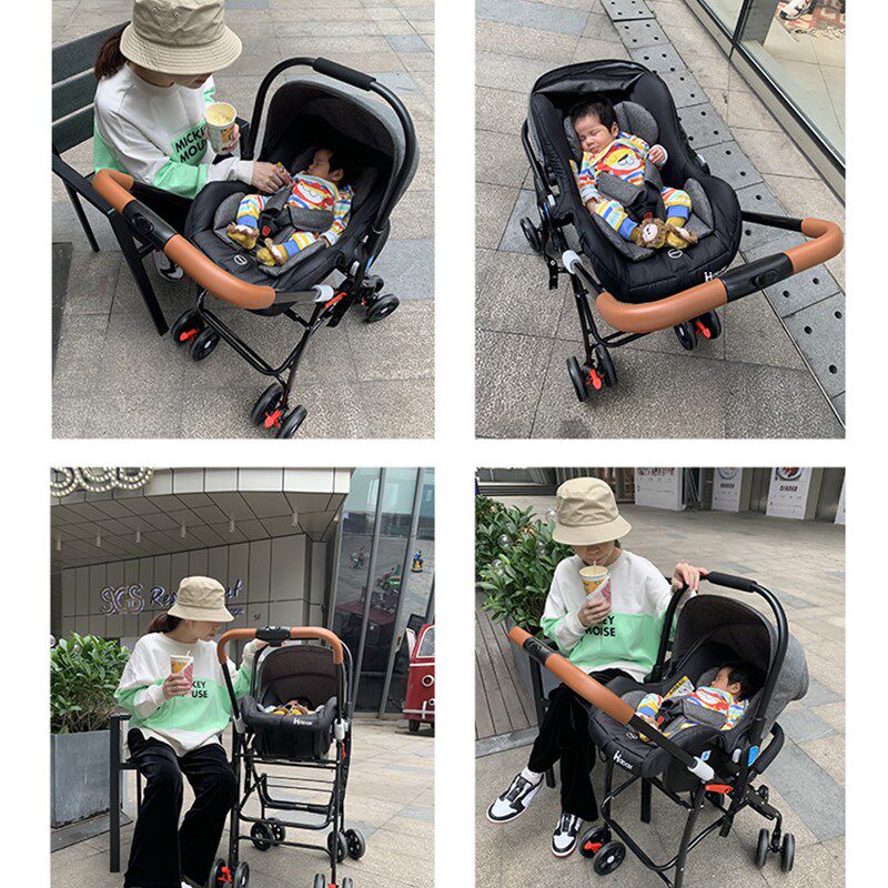 新生婴儿安全提篮车载提篮便携式手推车简易折叠车架支架子通用型