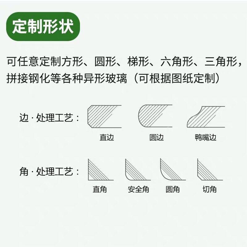 钢化玻璃定制茶几餐桌台面圆异形长方形钢化玻璃烤漆磨砂夹胶定做