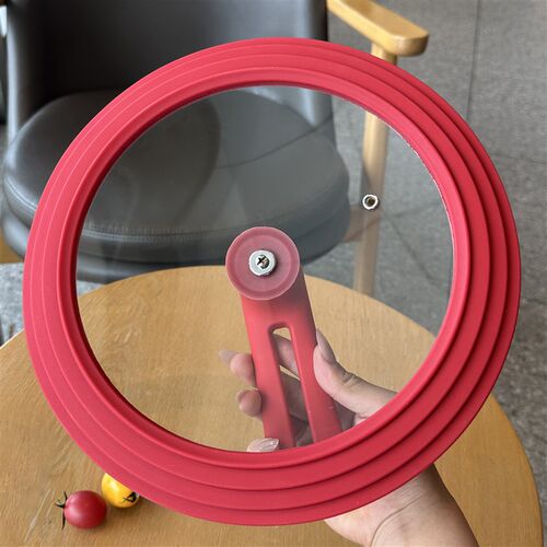 锅盖家用玻璃钢化可立手柄硅胶耐高温32cm30炒锅通用款炒菜锅盖子