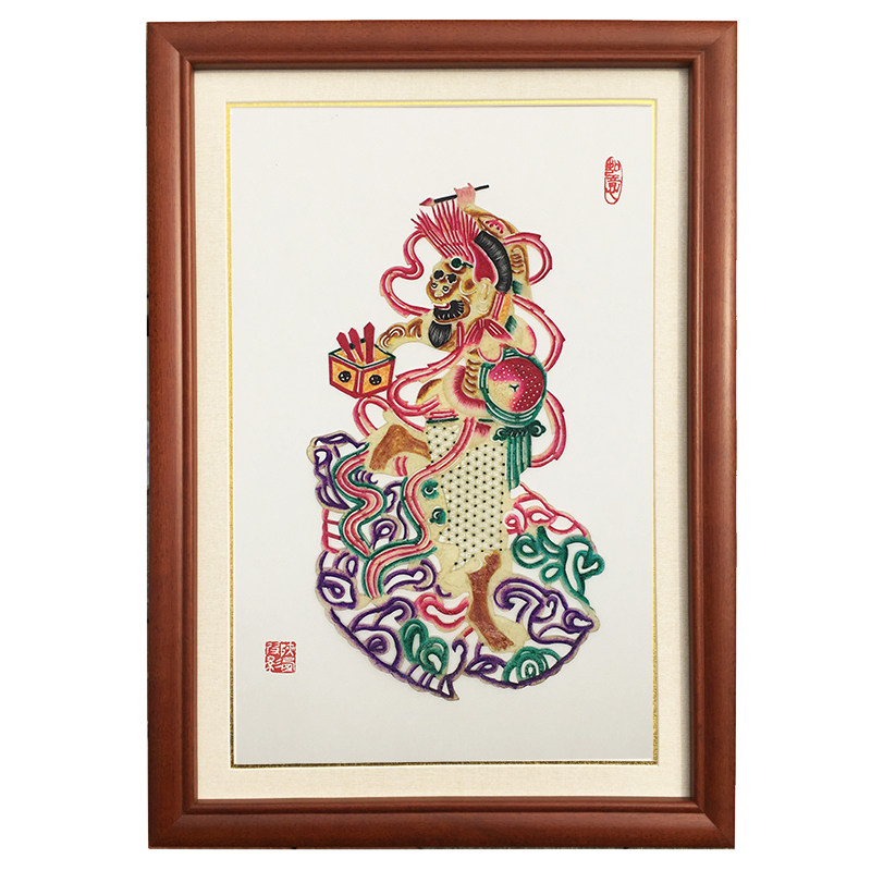 陕西皮影纯手工雕刻皮影戏套装装饰画礼盒文化礼物商务礼品中国风