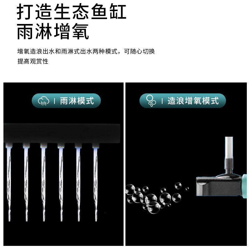 鱼缸过滤器三合一过滤泵循环免超养鱼小型内置uv杀菌灯小静音换水